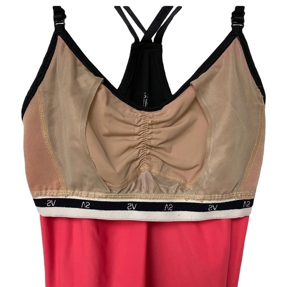 VICTORIA'S SECRET Sport Top Size XS Pink Black Activewear - Picture 6 of 9